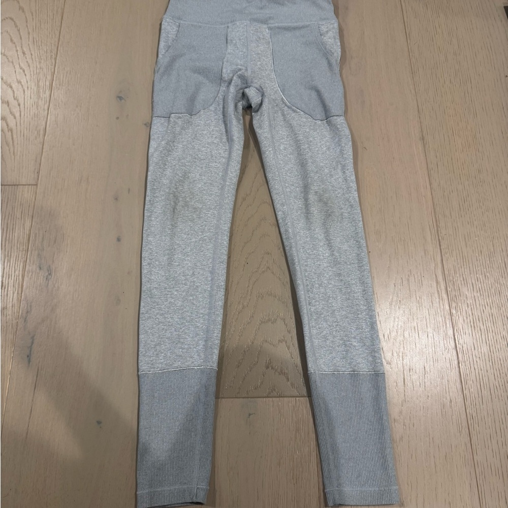 Athleta Gray Seamless High-Waisted Leggings